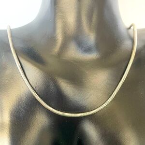 Crown trifari vintage silver tone snake necklace